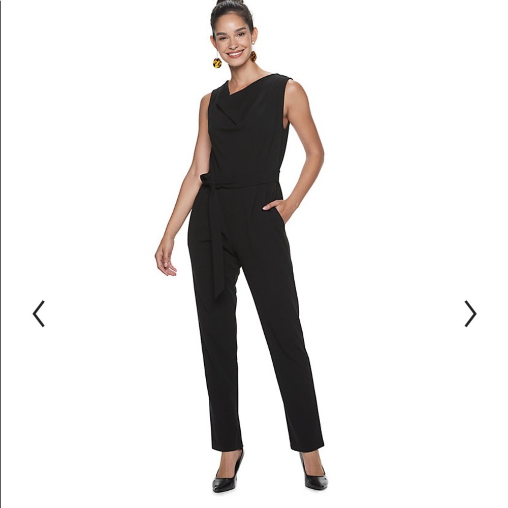 Black coal neck jumpsuit